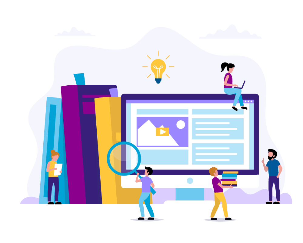 Team working on project